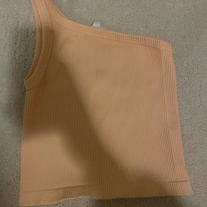 Peach one strap tank top